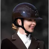 Interapi Fairplay Reithelm Apoleus Shiny Brown mit Strass, Größe:55-57