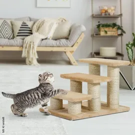 PawHut Hundetreppe 3 Stufen Creme 45 x 35 x 34 cm