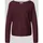 Comma, Strickpullover mit Rundhalsausschnitt, Bordeaux, 40