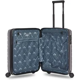 bergpfeil Travel Cabin Trolley S 4-Rollen 55 cm / 41 l grau/silber