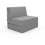 Vicco Sofa Lima, Grau 100 cm mit Schlaffunktion