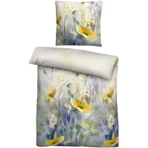 biberna Bettwäsche 616322 Perlmutt 155 x 220 cm + 2 x 80 x 80 cm