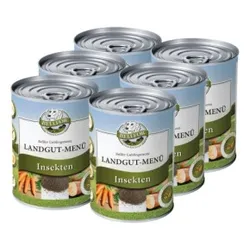 Bellfor Hundefutter Nass mit Insekten - Landgut-Menü - 6x800g