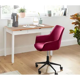 Home Affaire Schreibtisch HOME AFFAIRE "Gava", beige (natur, weiß, weiß, natur), B:120cm H:80cm T:60cm, Tische, Schreibtisch, massives Kiefernholz, für das home office, Breite 100/120/140 cm