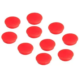 Franken Haftmagnet Magnete rot, Kunststoff Ø 2,4 x 0,63 cm, 10 St.