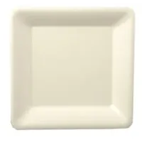 Papstar Zuckerrohr-Teller eckig 26 cm x 26 cm 50 St. Weiß
