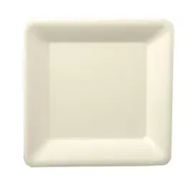 Papstar Zuckerrohr-Teller eckig 26 cm x 26 cm 50 St. Weiß
