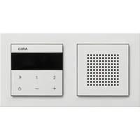 Gira Unterputz-Radio IP mit Lautsprecher Reinweiß glänzend 232029 + Abdeckrahmen E2
