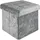 Intirilife Faltbarer Sitzhocker Samt 30 x 30 x 30 cm Grau