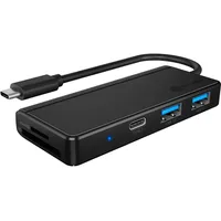 RaidSonic ICY Box IB-HUB1423CR-C3, USB-Hub, Dual-Slot-Cardreader, USB-C 3.0 [Stecker] (60796)