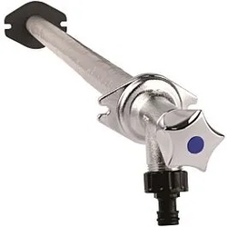 Seppelfricke SEPP Eis-Basis Außenwandventil 0536077 DN 15, Messing verchromt, frostsicher, Steckschlüssel/Kronengriff