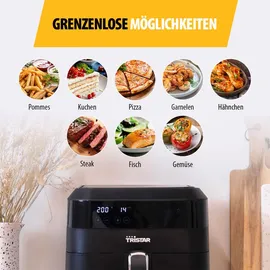 setpoint 6 Ltr. XXL Heißluftfritteuse ohne Fett & Öl, 9 Portionen Pommes, & Salzstreuer