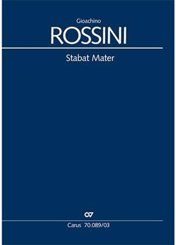 Stabat Mater 1832, Klavierauszug - Gioachino Rossini, Kartoniert (TB)