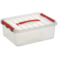 SUNWARE Q-Line Aufbewahrungsbox, transparent rot, 12 Liter