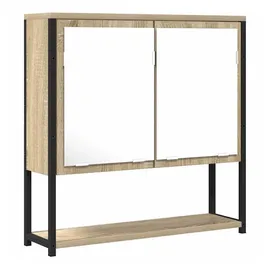 vidaXL Spiegel mit Regal Wandmontiert Beige 60 x 16 x 60 cm