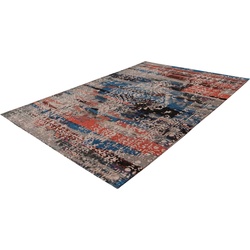 Teppich Charme 425, Padiro, rechteckig, Höhe: 5 mm, Chenille Flachgewebe im Vintage Stil bunt|rot 200 cm x 290 cm x 5 mm