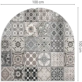 Tulup Glasbodenplatte 100 x 100 x 0,4 cm Schwarz