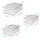 Intirilife 6-teiliges Kühlschrank Boxen Set Durchsichtige Vorratsschrank Organizer - 24.8 x 14.1 x 6.5 / 25.6 x 15 x 8.7 / 26.8 x 16.3 x 8.7 cm Küchenzubehör