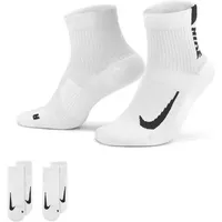Nike Mltplier Ankle Socken 2er Pack Weiß/Schwarz M
