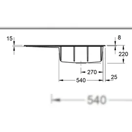 Villeroy & Boch Subway Style 60 rechts weiß alpin + Handbetätigung