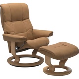 Stressless Relaxsessel STRESSLESS "Mayfair" Sessel Gr. Leder PALOMA, Classic Base Eiche, Relaxfunktion-Drehfunktion-PlusTMSystem-Gleitsystem, B/H/T: 79 cm x 101 cm x 73 cm, braun (taupe paloma) Lesesessel und Relaxsessel