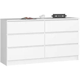 Akord Kommode K140 138 x 77 x 40 cm Weiß