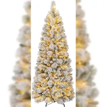 Costway Künstlicher Weihnachtsbaum mit Beleuchtung Grün 150 cm