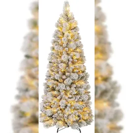 Costway Künstlicher Weihnachtsbaum mit Beleuchtung Grün 150 cm