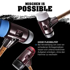 Halder SIMPLEX-Schonhammer D60, Gummikomposition mit Standfuß Ø 60 mm Superplastik / TPE-mid Schlageinsatz plus Flaschenöffner