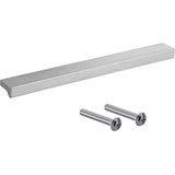 Gedotec Möbelgriffe aus Aluminium | 1 Stück Türgriffe für Schränke - Edelstahl Optik inkl. Befestigungsmaterial | ANGLE 0077 | LA: 256 mm | Griffe für Küchenschränke Schrankgriffe Griffe Möbel