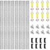 Zurrschienen 34 Stk. Airlineschienen, Silber Transportschiene, 454 kg Max. Tragfähigkeit Ankerschiene, 1,52 m Schienenlänge Stäbchenzurrschiene zur Ladungssicherung für Anhänger und Wohnmobile