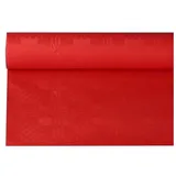 Papstar Tischtuchrolle #18598 rot Papier, Damasttischtuch, 1,2m x 1.2 m, einfaches Zuschneiden, für Haushalt oder jegliche Outdoor-Events,