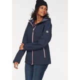 POLARINO Softshelljacke, mit Kapuze, für den Übergang, aus Softshell, wasserabweisend, winddicht, Gr. 42, marine, , 55504960-42