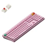 nuphy Node 100 kabellose Mechanische Tastatur High Profile, ANSI US, Bluetooth, 2.4GHz,USB-C, Light Pink, Red Max