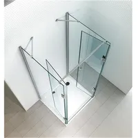 Glaszentrum Hagen 90x90x90x180cm Ares U-Duschkabine Silber