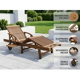 prestige home living outdoor Sonnenliege 200 x 68 x 83 cm Braun