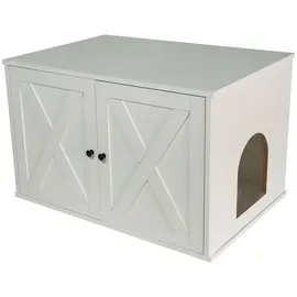Relaxdays Katzenschrank für Katzenklo Weiß