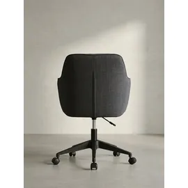 KADIMA DESIGN Retro Drehstuhl Maria Polyester grau