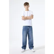 GARCIA Baggy Fit Jeans mit Eingrifftaschen Modell 'Jaysen', Blau, 140
