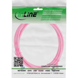 InLine InLine® Patchkabel Slim, Cat.6A, S/FTP, TPE (LSZH) flexibel, PoE, magenta, 10m