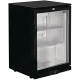 Trasbarra Flaschenregal, 1 Tür, Blech/Aluminium/Glas, 90 x 60 x 52 cm, 180W, luftgekühlt, 138L, schwarz, Polar GL001