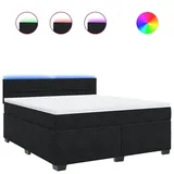 vidaXL Boxspringbett 180 x 200 cm Schwarz