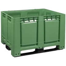 Logiplast Palettenbox 1200x1000 mm versch. Farben - 3 Kufen - geschlossen : grün Farbe: grün