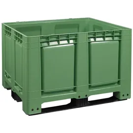 Logiplast Palettenbox 1200x1000 mm versch. Farben - 3 Kufen - geschlossen : grün Farbe: grün