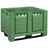 Logiplast Palettenbox 1200x1000 mm versch. Farben - 3 Kufen - geschlossen : grün Farbe: grün