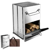 kisidus Holzkohlegrill Camping-Holzofen aus Edelstahl