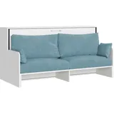 Itamoby Kando Einzel-Klappbett mit Sofa aus weißer Baits, hellblau