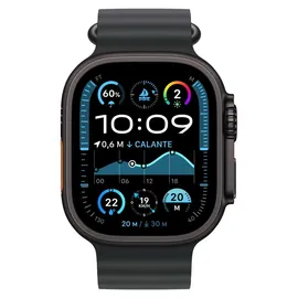Apple Watch Ultra 2 GPS + Cellular 49 mm Titangehäuse schwarz, Ocean Armband schwarz