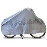 Filmer Schutzplane Fahrradgarage Schutzhülle für Fahrrad ca. 200x110 cm Klettverschluss, wasserdicht, mit Klettverschluss silberfarben