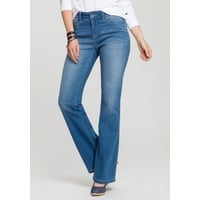 H.I.S. H.I.S Bootcut-Jeans »High-Waist«, Gr. 30 - Länge 34, mid-blue-used, , 41853337-30 Länge 34